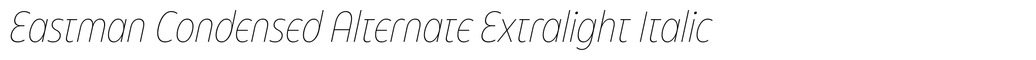 Eastman Condensed Alternate Extralight Italic image